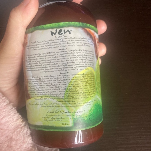 Wen Summer Coconut Lime Verbena Cleansing Conditioner- 16 fl oz size.Brand new - Picture 2 of 4